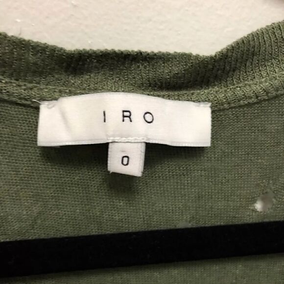 IRO Doris Green Linen Racerback Tank Top, Size 0. #7 - Picture 3 of 6